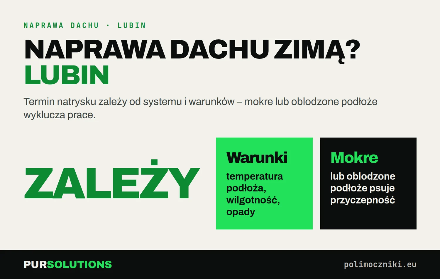 Czy naprawę dachu płaskiego w Lubinie można wykonać zimą: zależy od temperatury, wilgotności i opadów