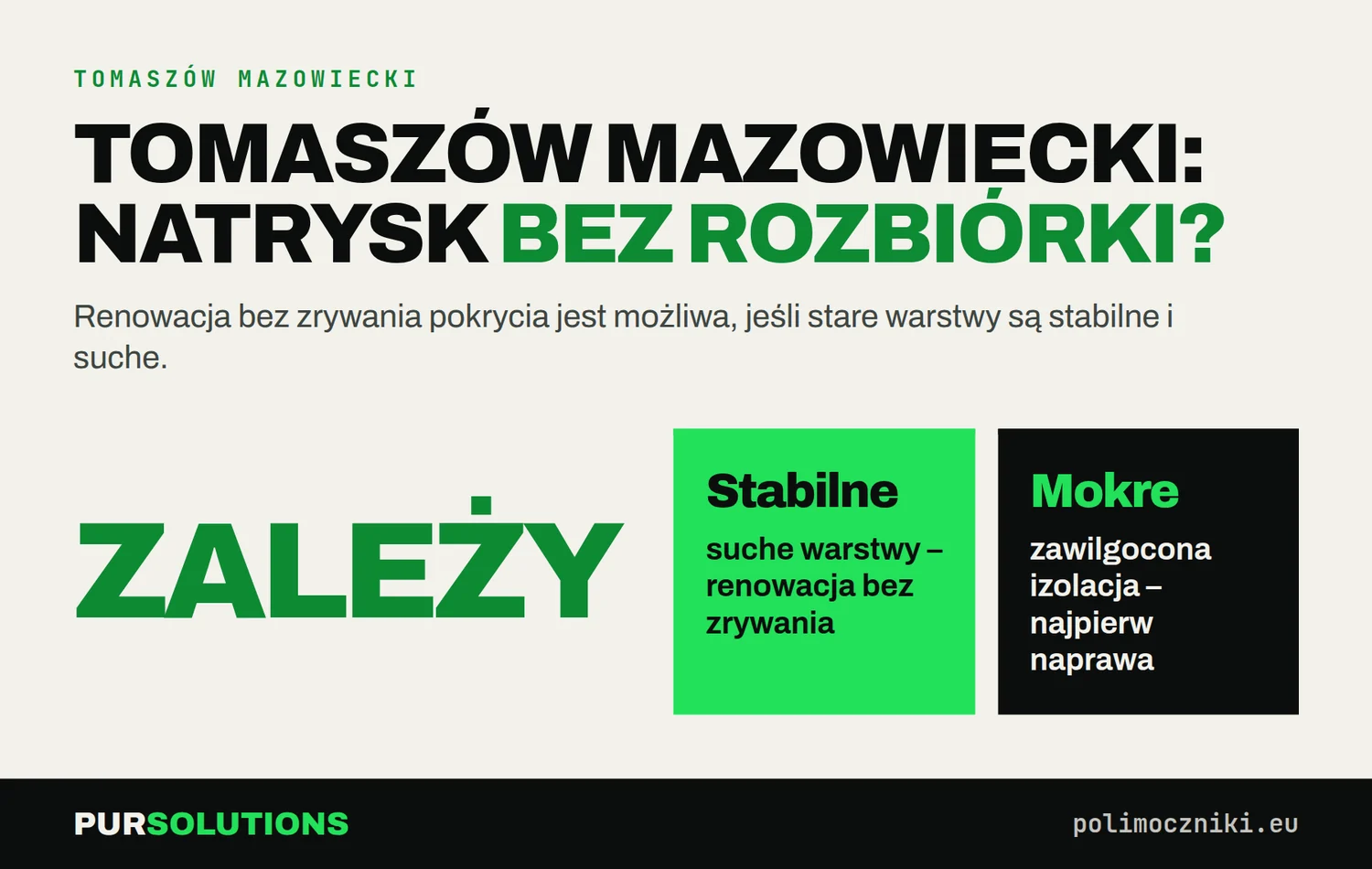 Czy dach płaski w Tomaszowie Mazowieckim można odnowić bez rozbiórki? Zależy od stanu i wilgotności warstw