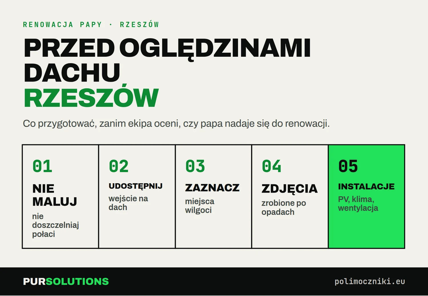 Jak przygotować dach z papy w Rzeszowie przed oględzinami — pięć wskazówek