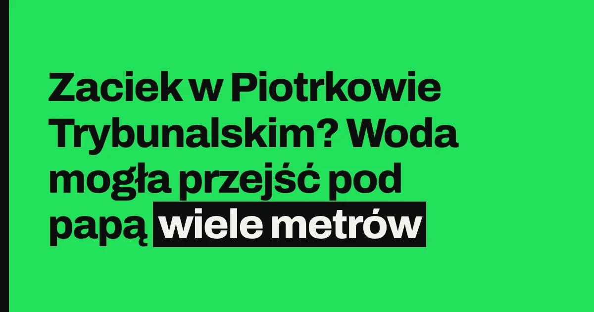 Zaciek w Piotrkowie Trybunalskim? Woda mogła przejść pod papą wiele metrów